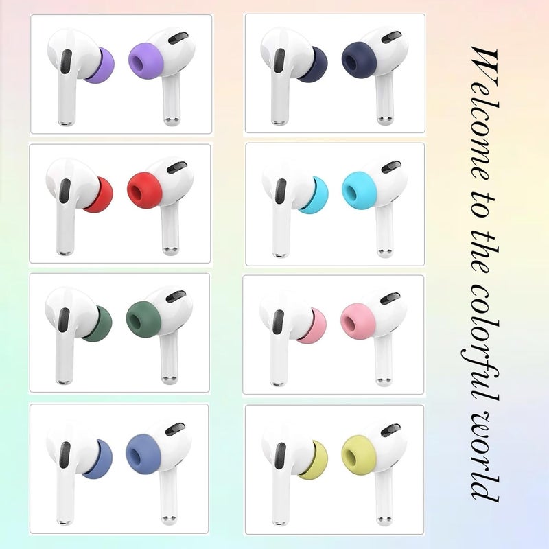 Vsagier 4 Pairs Replacement Ear Tips for AirPods Pro and AirPods Pro 2 with Noise Reduction Hole, Non-Slip Soft Silicone Ear Tips for AirPods Pro and Fit in The Charging Case(XS/S/M/L) - Image 5